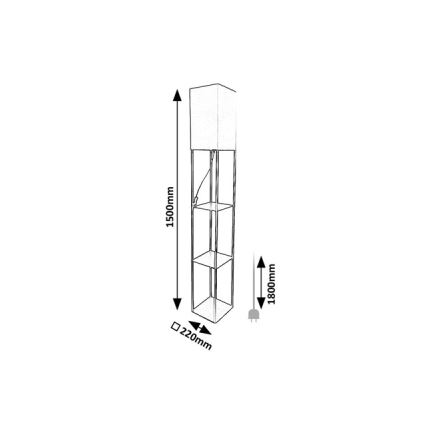 Brilagi - Grindinė lempa su lentynomis GRADUS 1xE27/40W/230V pilka/smėlio spalvos