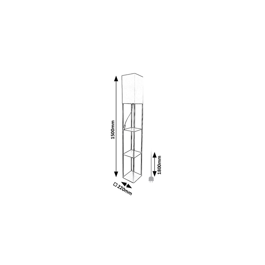 Brilagi - Grindinė lempa su lentynomis GRADUS 1xE27/40W/230V pilka/smėlio spalvos