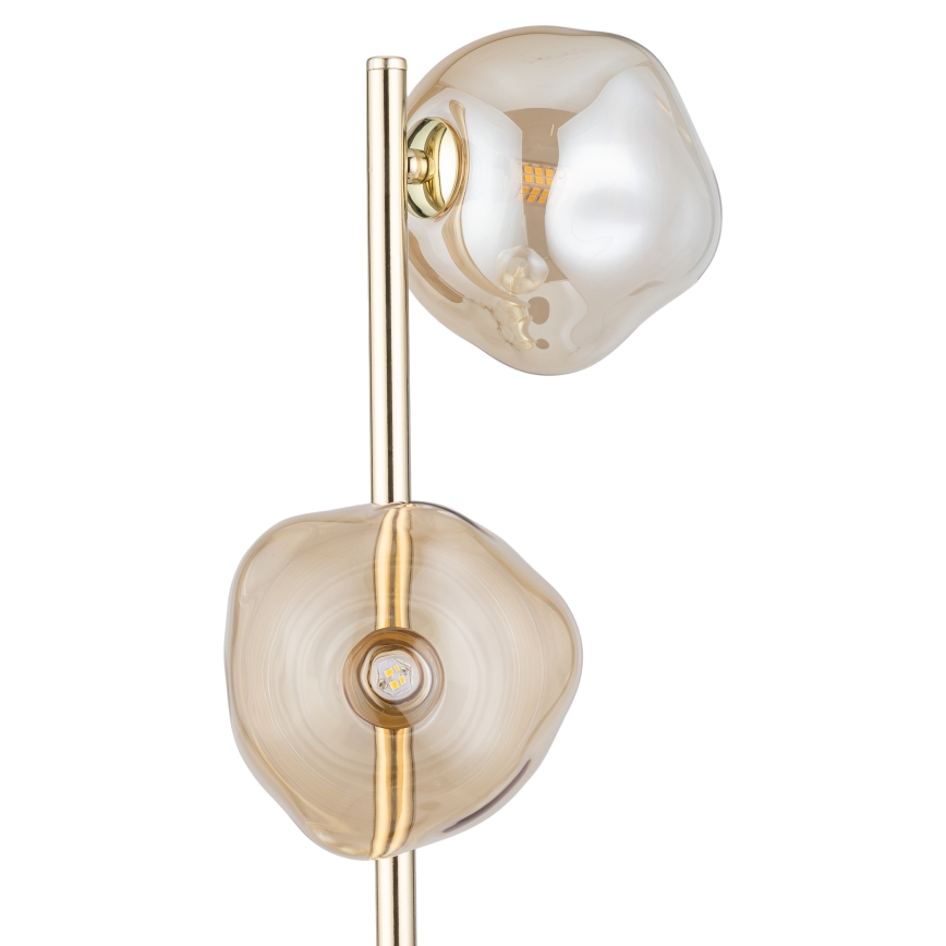 Brilagi - Grindinė lempa VULCANO 3xG9/8W/230V auksinė/dūminė smėlinė