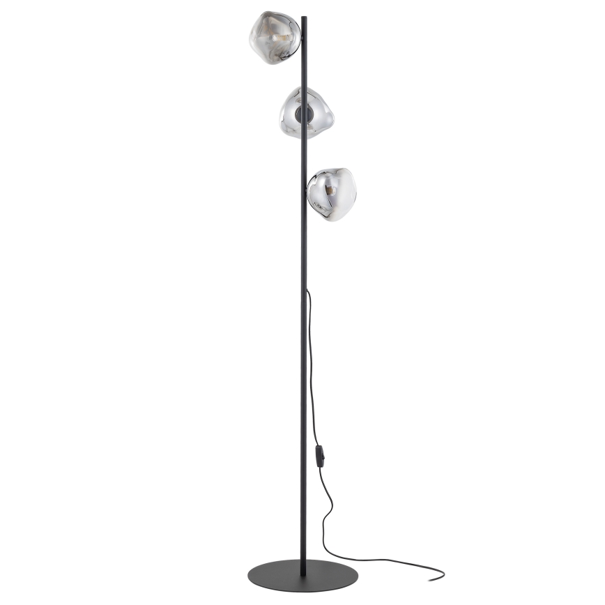 Brilagi - Grindinė lempa VULCANO 3xG9/8W/230V juoda/dūminė juoda