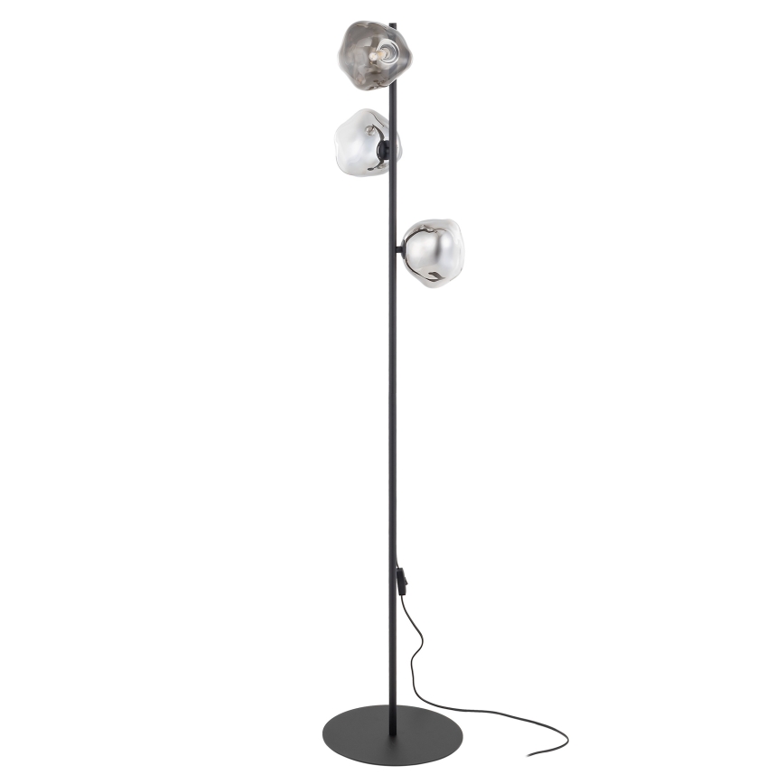 Brilagi - Grindinė lempa VULCANO 3xG9/8W/230V juoda/dūminė juoda