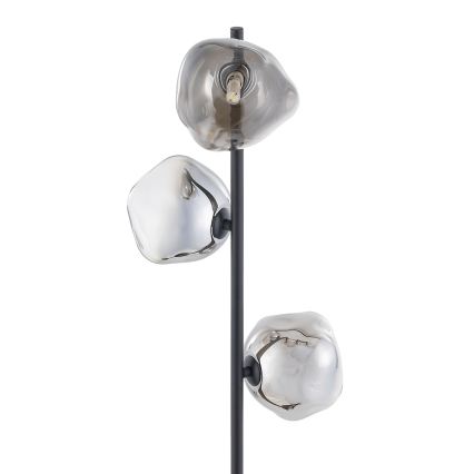 Brilagi - Grindinė lempa VULCANO 3xG9/8W/230V juoda/dūminė juoda