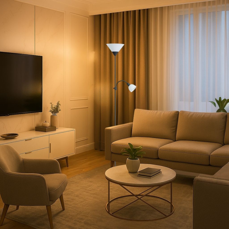 Brilagi - Grindinis šviestuvas ARIANA 1xE27/100W/230V + 1xE14/25W juodas