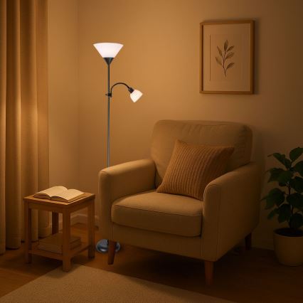 Brilagi - Grindinis šviestuvas ARIANA 1xE27/100W/230V + 1xE14/25W juodas