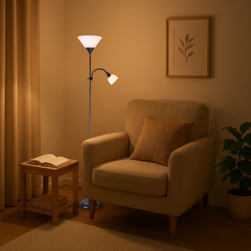 Brilagi - Grindinis šviestuvas ARIANA 1xE27/100W/230V + 1xE14/25W juodas