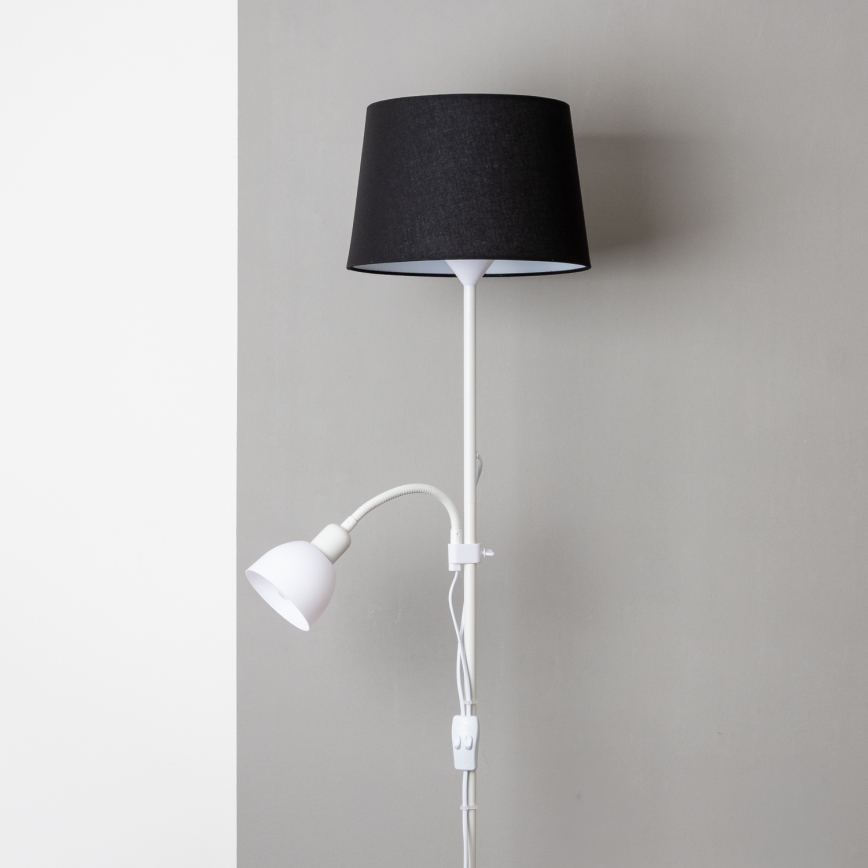 Brilagi - Grindinis šviestuvas CERIA 1xE27/100W/230V + 1xE14/25W balta/juoda