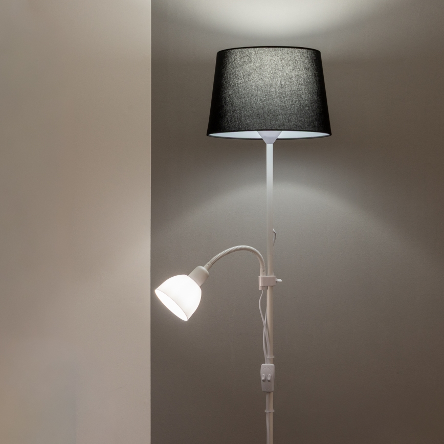 Brilagi - Grindinis šviestuvas CERIA 1xE27/100W/230V + 1xE14/25W balta/juoda