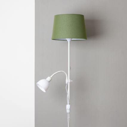 Brilagi - Grindinis šviestuvas CERIA 1xE27/100W/230V + 1xE14/25W balta/žalia