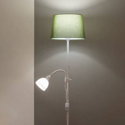 Brilagi - Grindinis šviestuvas CERIA 1xE27/100W/230V + 1xE14/25W balta/žalia