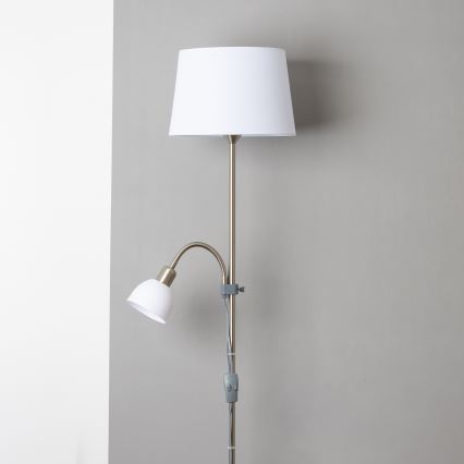 Brilagi - Grindinis šviestuvas CERIA 1xE27/100W/230V + 1xE14/25W matinis chromas/balta