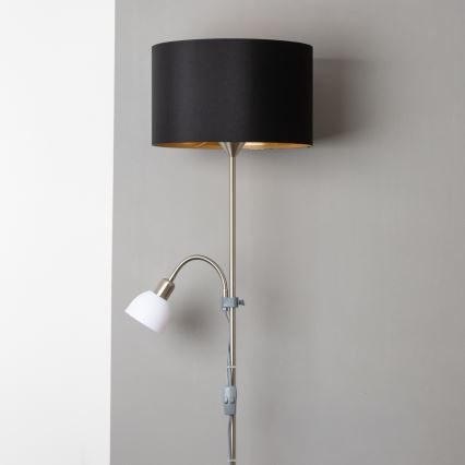 Brilagi - Grindinis šviestuvas CERIA 1xE27/100W/230V + 1xE14/25W matinis chromas/juoda