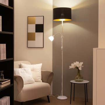 Brilagi - Grindinis šviestuvas CERIA 2in1 1xE27/100W/230V + 1xE14/25W baltas/juodas