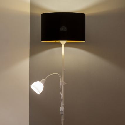 Brilagi - Grindinis šviestuvas CERIA 2in1 1xE27/100W/230V + 1xE14/25W baltas/juodas