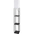 Brilagi - Grindinis šviestuvas su lentynėlėmis GRADUS 1xE27/40W/230V juoda/balta