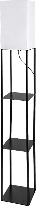 Brilagi - Grindinis šviestuvas su lentynėlėmis GRADUS 1xE27/40W/230V juoda/balta