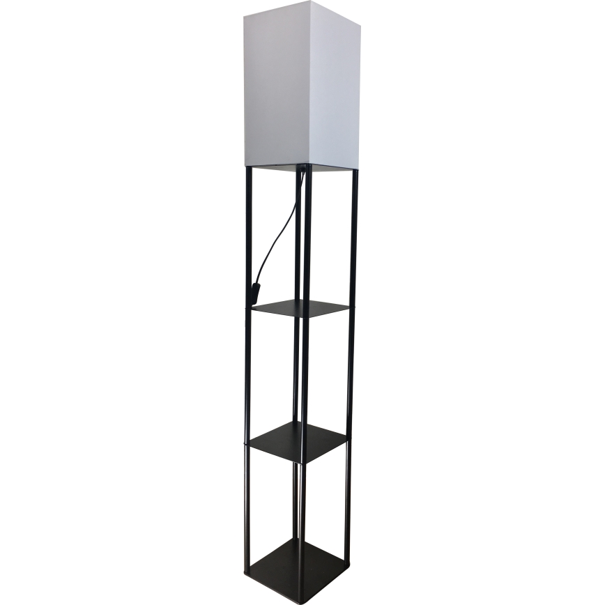 Brilagi - Grindinis šviestuvas su lentynėlėmis GRADUS 1xE27/40W/230V juoda/balta
