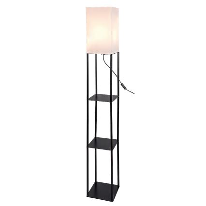 Brilagi - Grindinis šviestuvas su lentynėlėmis GRADUS 1xE27/40W/230V juoda/balta
