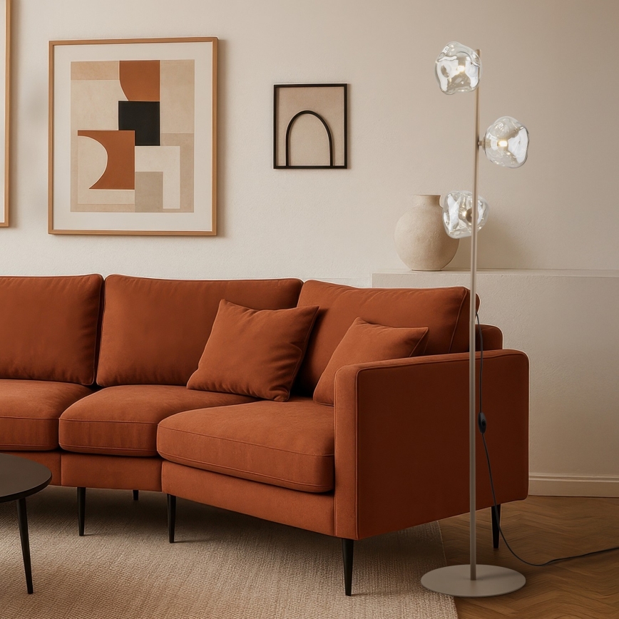 Brilagi - Grindinis šviestuvas VULCANO 3xG9/8W/230V smėlinė / dūminė smėlio spalva