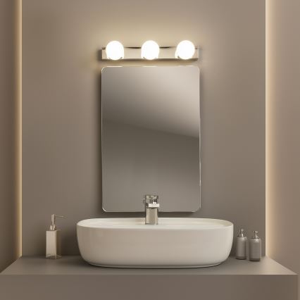 Brilagi - LED vonios veidrodžio apšvietimas HOLLYWOOD 3xLED/3W/230V 39 cm IP44 blizgus chromas