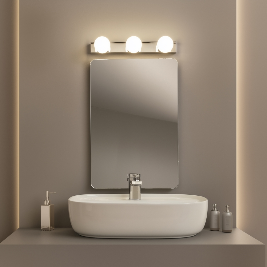 Brilagi - LED vonios veidrodžio apšvietimas HOLLYWOOD 3xLED/3W/230V 39 cm IP44 blizgus chromas