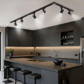 Brilagi - HUSKY bėginės sistemos taškinis šviestuvas 6xGU10/10W/230V juodas