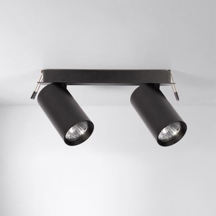 Brilagi - Įleidžiamas šviestuvas SELE 2xGU10/30W/230V juodas