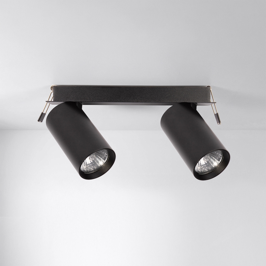 Brilagi - Įleidžiamas šviestuvas SELE 2xGU10/30W/230V juodas