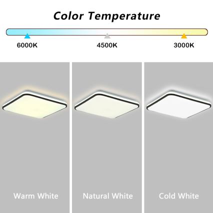 Brilagi - LED dimeriuojamas lubų šviestuvas SMART LED/36W/230V 53x53 cm 3000-6000K Wi-Fi Tuya Beacon + nuotolinis valdymas