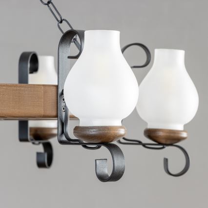 Brilagi - Kabanti liustra ROATA 6xE14/40W/230V Ø 70 cm buko/riešuto