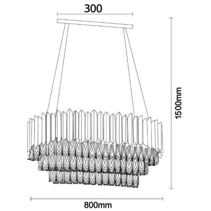 Brilagi - Kabantis šviestuvas ant laido CARLOS 10xE14/40W/230V