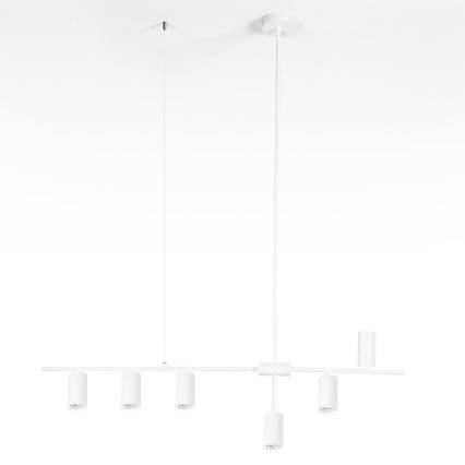 Brilagi - kabantis šviestuvas ant laido CRANE 6xGU10/30W/230V baltas