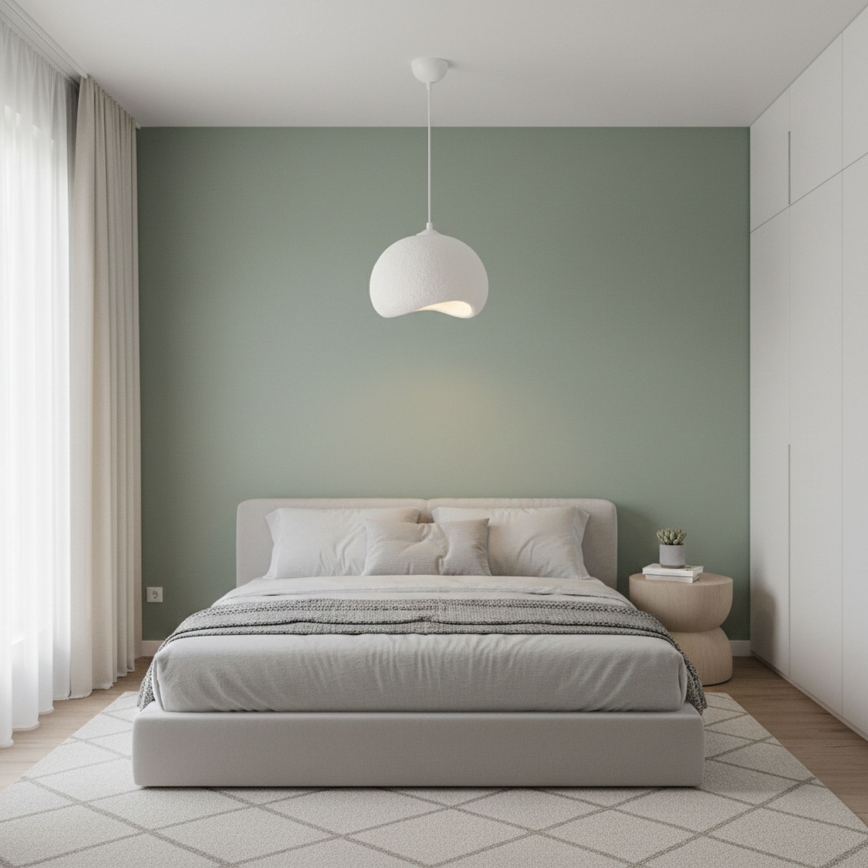 Brilagi - Kabantis šviestuvas ant laido WABI SABI 1xE27/40W/230V, skersmuo 34 cm, baltas