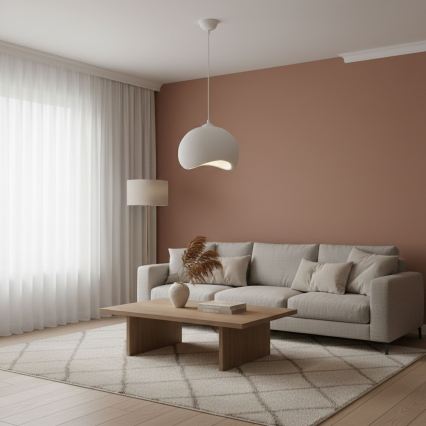 Brilagi - Kabantis šviestuvas ant laido WABI SABI 1xE27/40W/230V, skersmuo 34 cm, baltas