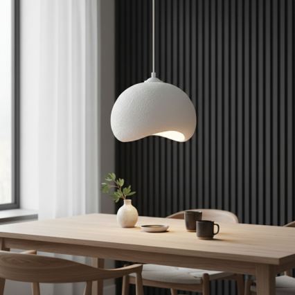 Brilagi - Kabantis šviestuvas ant laido WABI SABI 1xE27/40W/230V, skersmuo 34 cm, baltas