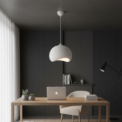 Brilagi - Kabantis šviestuvas ant laido WABI SABI 1xE27/40W/230V, skersmuo 34 cm, baltas