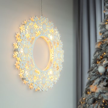 Brilagi - kalėdinis LED vainikas 30 cm, maitinimas 2xAA