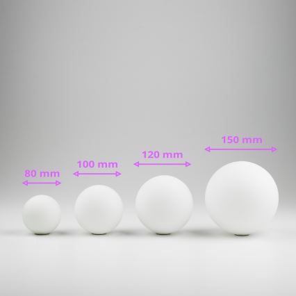 Brilagi - Keičiamas stiklas sietynui, sieniniam šviestuvui ir lempai MISTEL, MILLA diametras 15 cm balta
