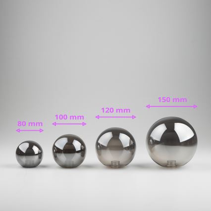 Brilagi - Keičiamas stiklas sietynui, sieniniam šviestuvui ir lempai MISTEL, MILLA diametras 15 cm dūminis