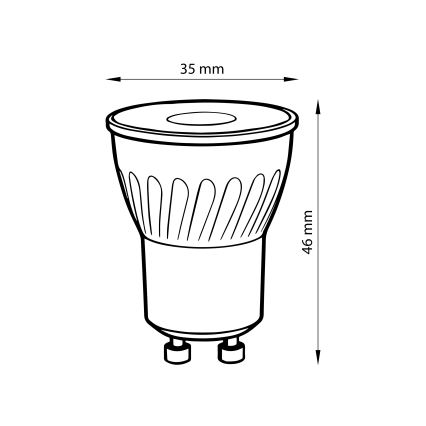 BRILAGI - keraminė LED lemputė GU10-MR11/5W/230V 4000K juoda
