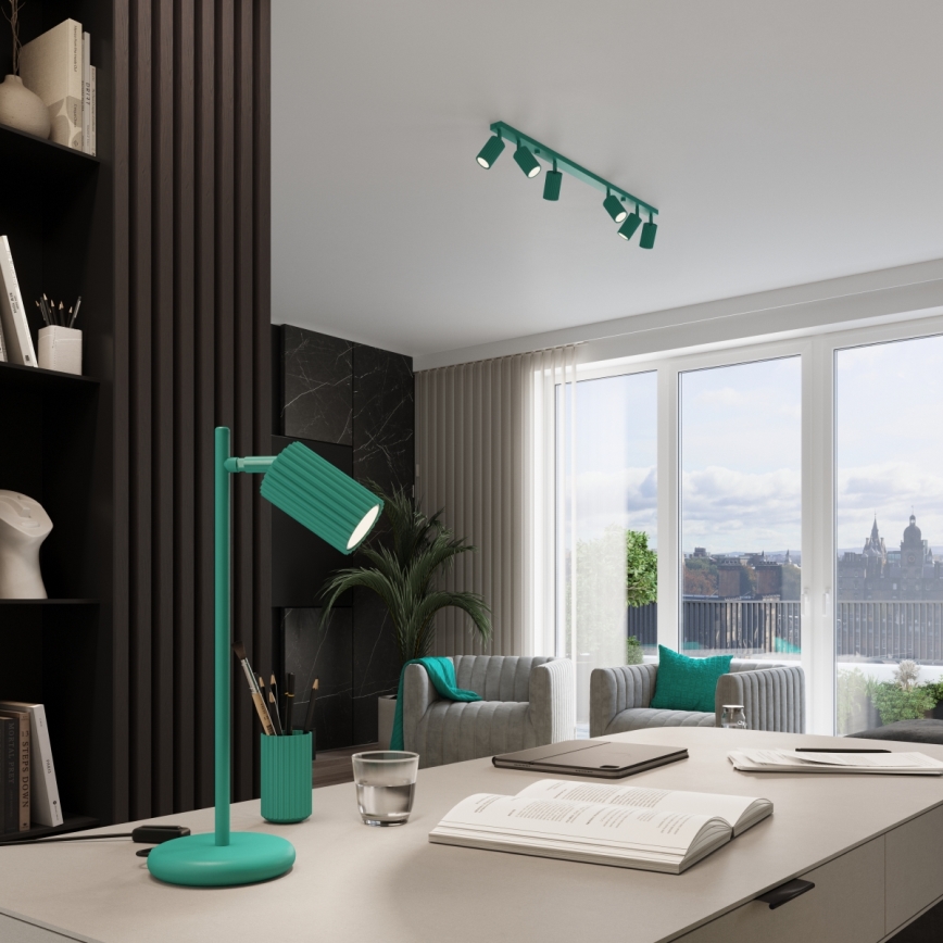 Brilagi - Kryptinis šviestuvas CRESTO 4xGU10/10W/230V turkio spalvos