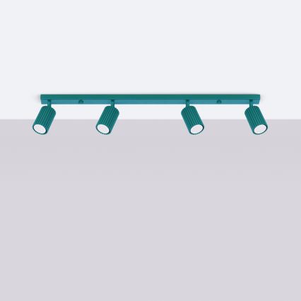 Brilagi - Kryptinis šviestuvas CRESTO 4xGU10/10W/230V turkio spalvos