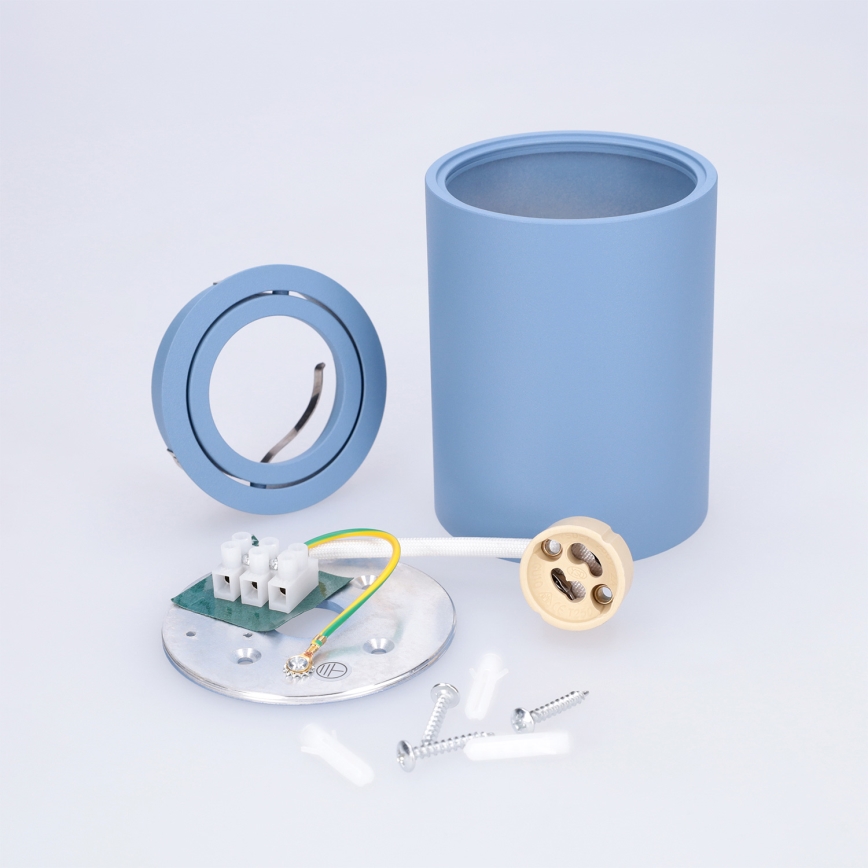 BRILAGI - Kryptinis šviestuvas MIA 1xGU10/30W/230V 100x80 mm mėlynas