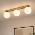 Brilagi - Kryptinis šviestuvas MILO 3xE27/60W/230V smėlio/auksinė