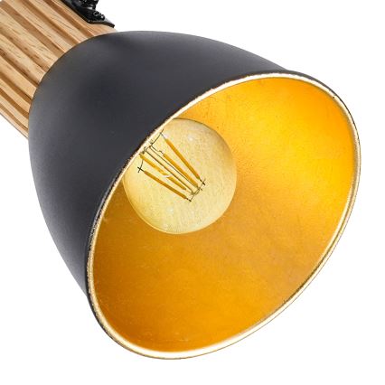 Brilagi - Kryptinis šviestuvas ODENSE 4xE14/10W/230V mediena/juoda