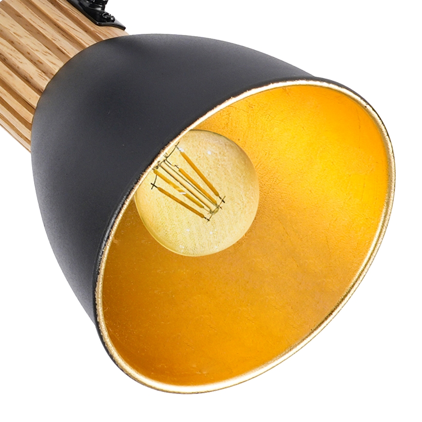 Brilagi - Kryptinis šviestuvas ODENSE 4xE14/10W/230V mediena/juoda