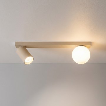 Brilagi - Kryptinis šviestuvas SELE BALL 1xGU10/30W/230V + 1xG9/10W smėlio spalvos
