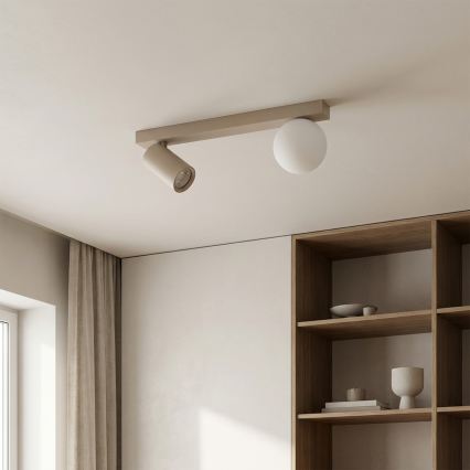 Brilagi - Kryptinis šviestuvas SELE BALL 1xGU10/30W/230V + 1xG9/10W smėlio spalvos