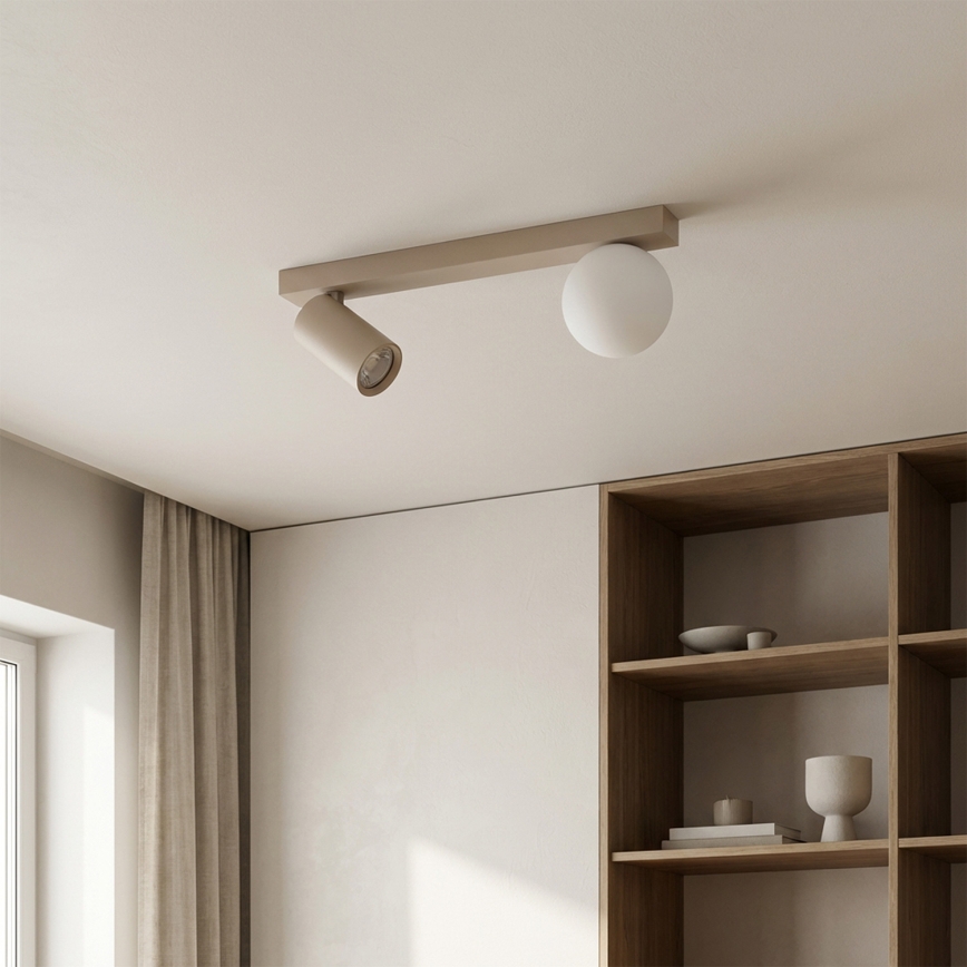 Brilagi - Kryptinis šviestuvas SELE BALL 1xGU10/30W/230V + 1xG9/10W smėlio spalvos