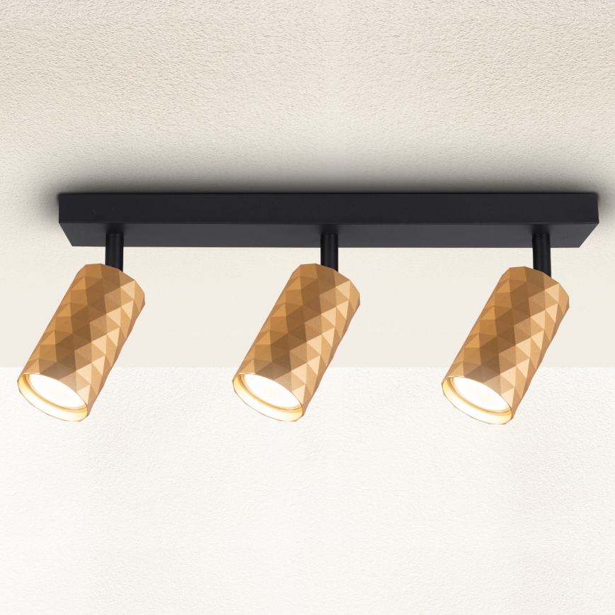 Brilagi - Kryptinis šviestuvas SELE DIAMANT 3xGU10/30W/230V auksinis