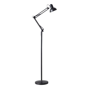 Brilagi - Lanksčiai reguliuojamas grindinis šviestuvas TASKER 1xE27/60W/230V 184 cm juodas